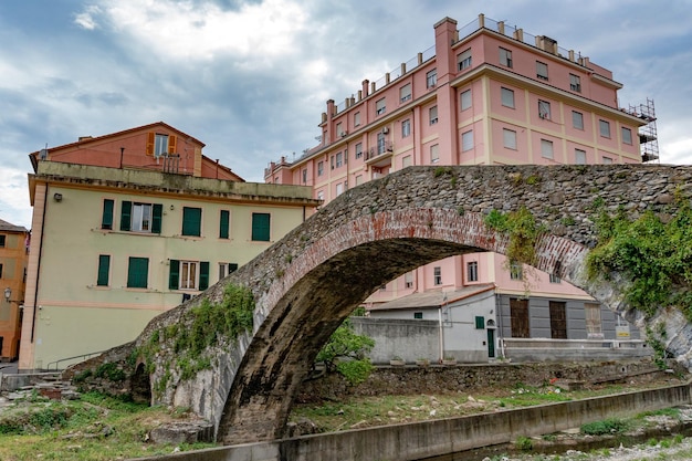 Genova Nervi historical village district houses old roman bridge