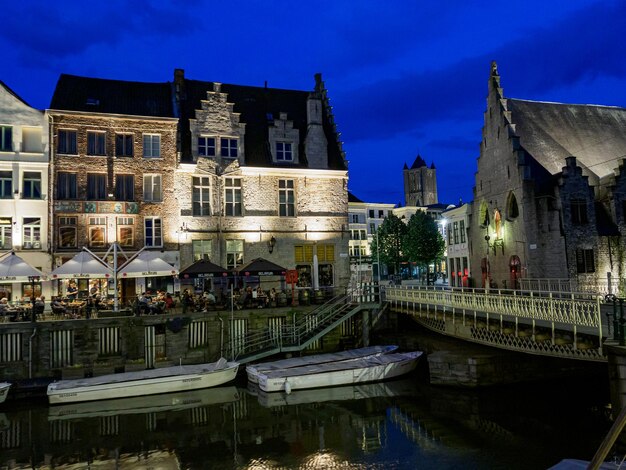 Gent city at night