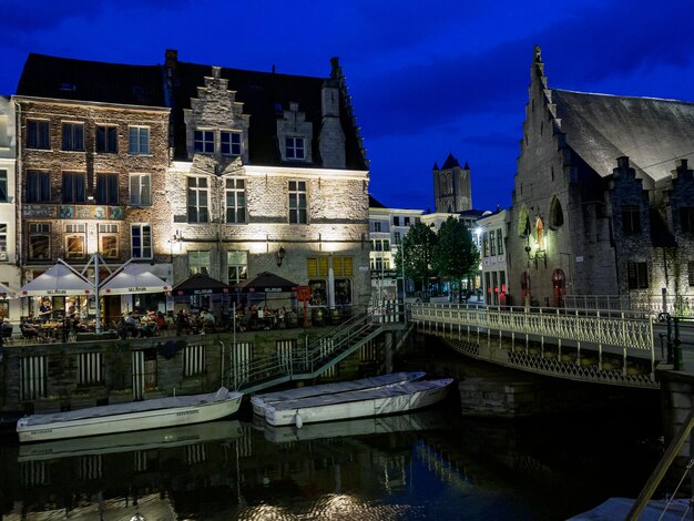 Gent city at night