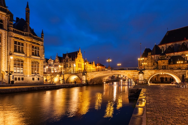 Gent in de nacht, België