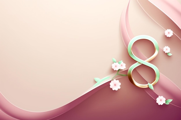 Photo gentle abstract background for march 8 women's day spring wallpaper