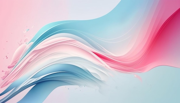 Gentle abstract background in pastel pink and blue colors Generative AI