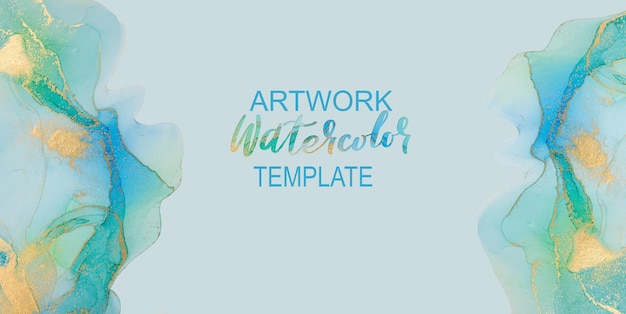 Gentle blue artwork design template