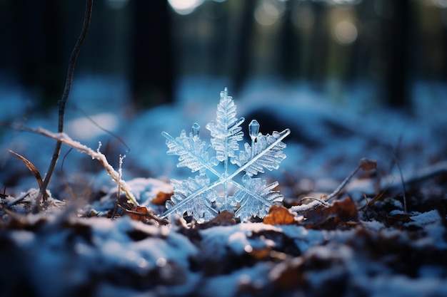 Photo gentle glacial gleam snowflake photo