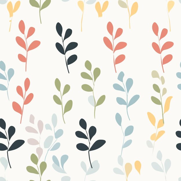 Gentle Growth Sprouting Seedlings in Seamless Pastel Pattern