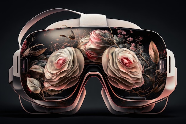 Gentle rose double exposure vr headset