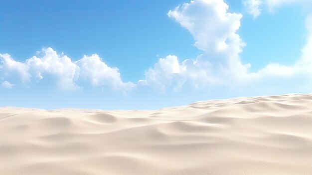 Photo gentle sand waves under blue sky