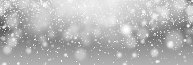 Gentle Snowfall on a Serene Winter Background