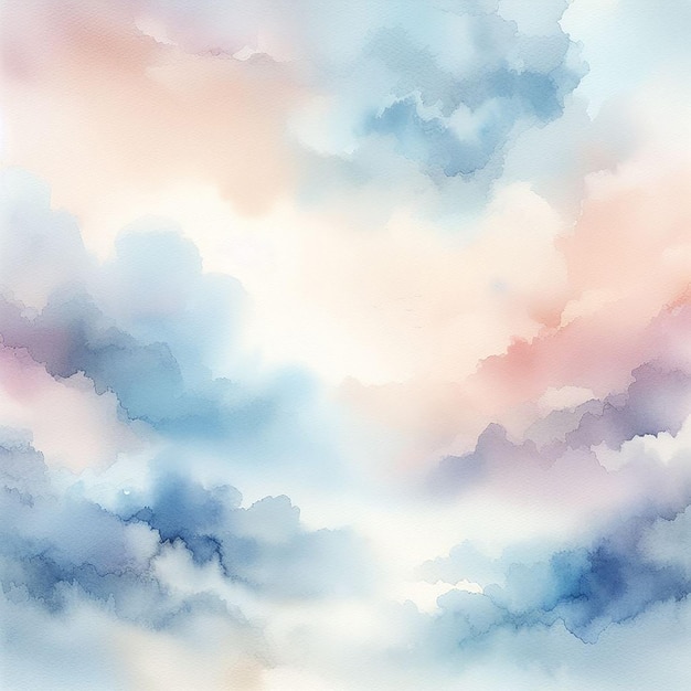 Gentle Soft Watercolor Background Subtle Color Variations Resembling Sky at Dawn Soft Blues Pinks