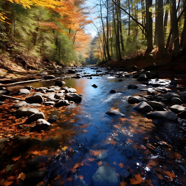 Gentle Stream in Autumn