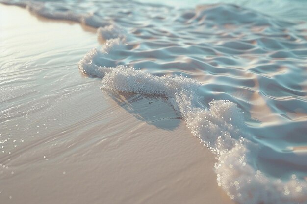 写真 柔らかい波が砂浜のオクタンに打つ
