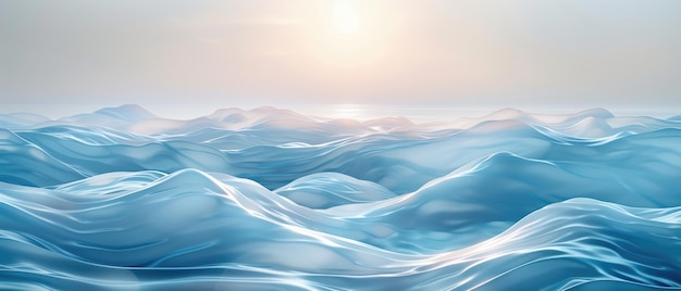 抽象的な背景を生み出す青の色彩の柔らかい波
