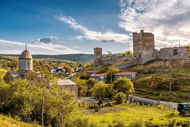 Genuese vesting in de stad Feodosia Krim