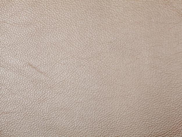 Genuine beige leather texture background Macro photo