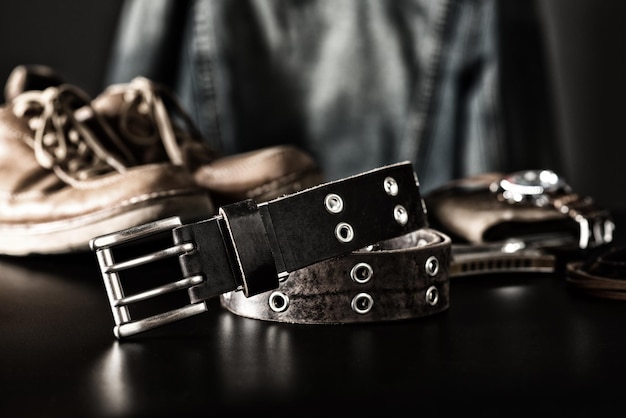 Genuine leather belt for men