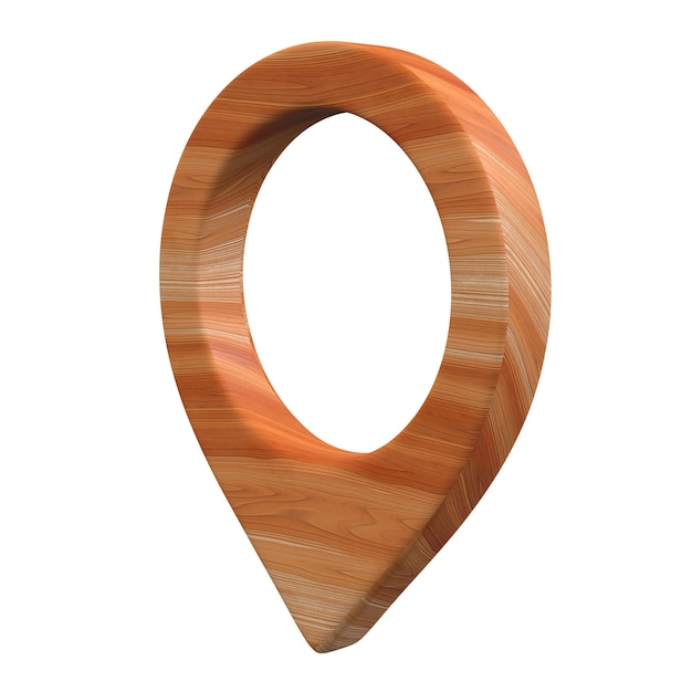 Geo kaart pin 3d weergeven