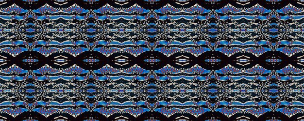 Geo Symmetric Ikat Rapport. Watercolor Ethnic Design. Summer Rhombus Background. Black, Blue, Green Snake Skin Random Texture. Vibrant Geometric Swimwear Pattern. Ethnic Seamless Pattern.