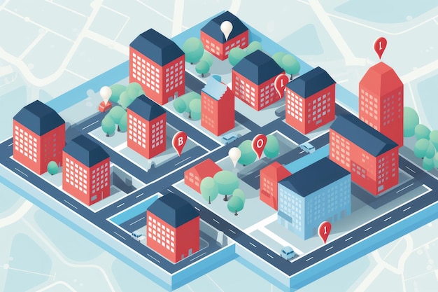 Geofencing en locatiegebaseerde marketingconcept illustratie vector