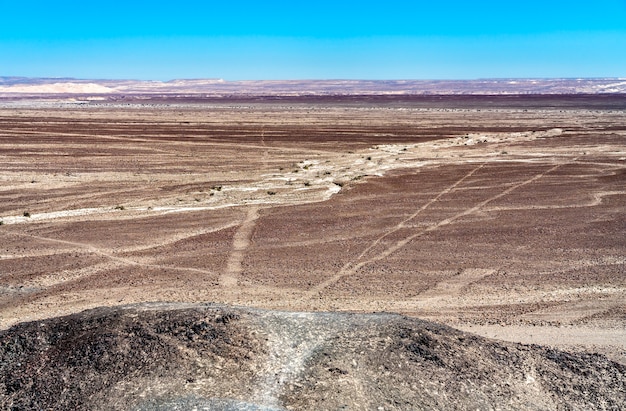 Geogliefen en lijnen van Nazca in Peru