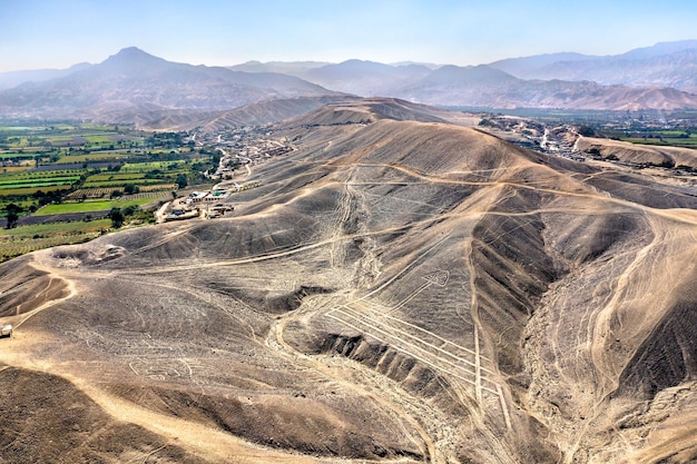 Geogliefen en lijnen van Palpa in Peru