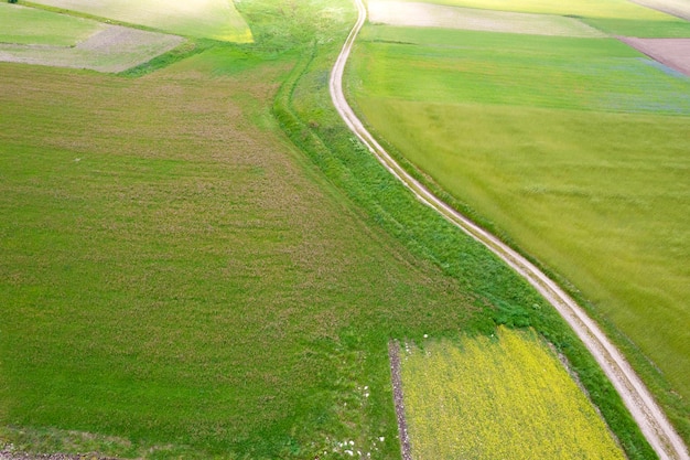 The geographical composition of the cultivated fields