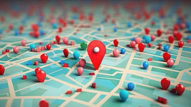 Geolocation gps tracking location based services solid color background