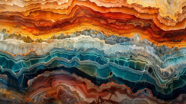 Geological rock layers revealing Earths history