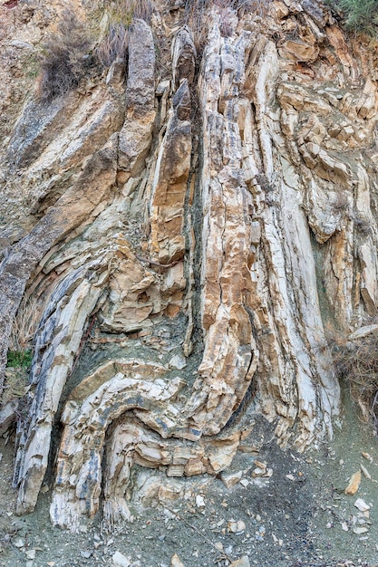 Geologische mismatch in de vallei van de rivier de Fardes