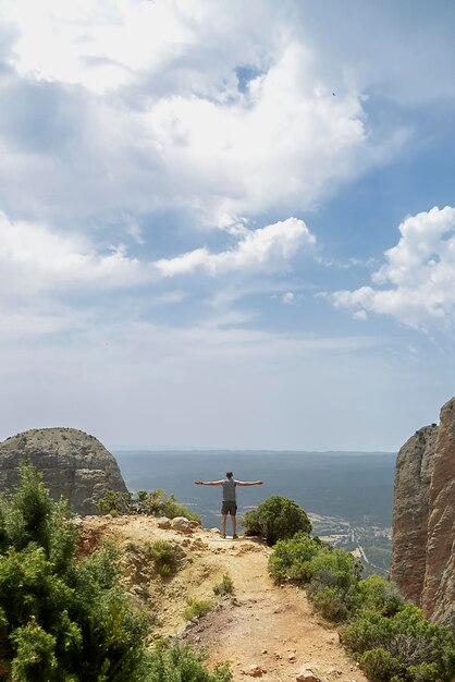 Geologische vorming van de mallos de riglos in huesca aragon