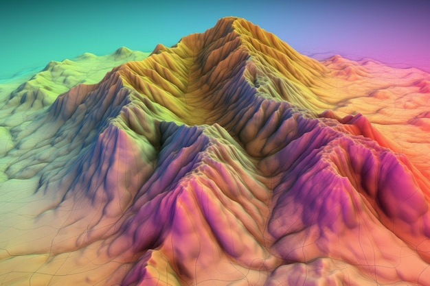 Geology topographic map Generate Ai