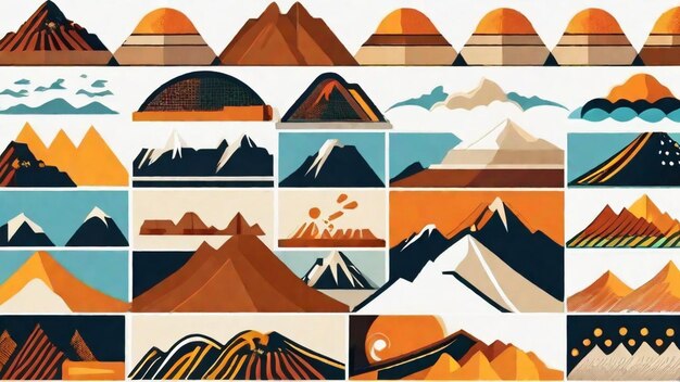 Photo geology of volcanic eruptions