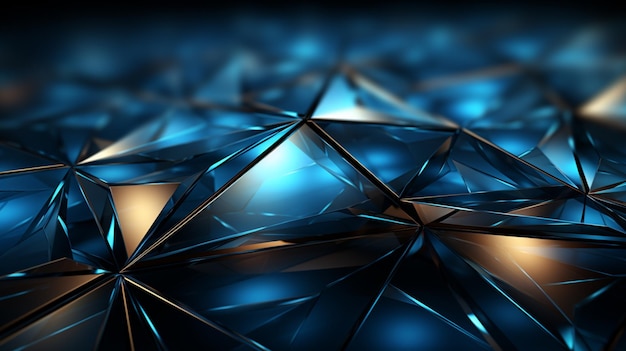 A geometric abstract background with blue triangles