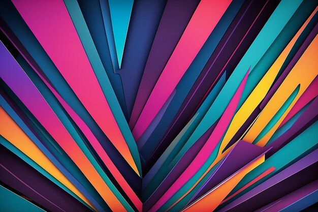 Photo geometric abstract background with colorful lines