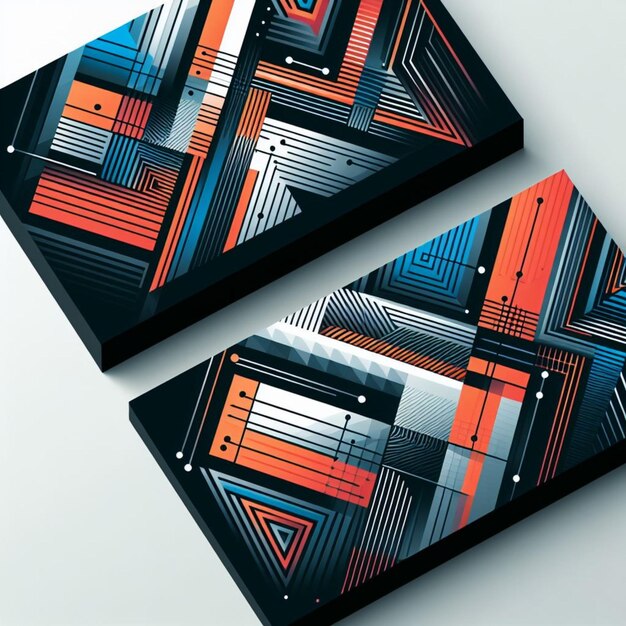 geometric and abstract business card design