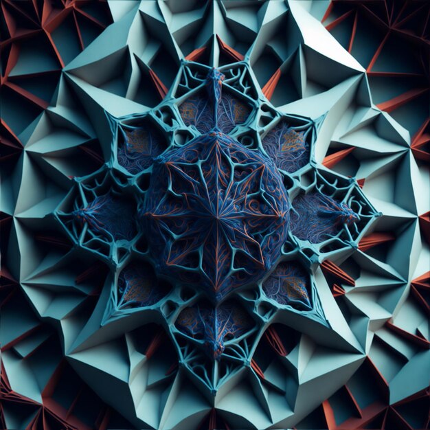 Geometric abstract ornate wallpaper symmetrical background