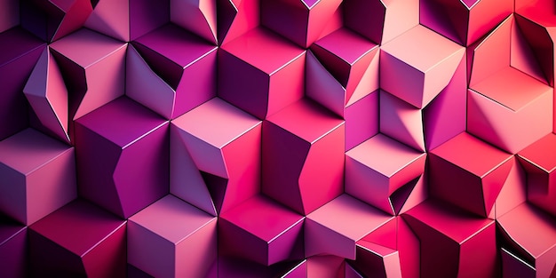 Geometric abstract pattern with shades of pink and purple Generative AI