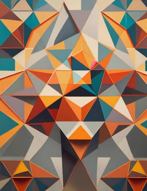 Geometric Art Fusion Abstract Harmony