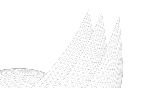 幾何学的な背景、抽象的なスケッチ、建築、建設、ワイヤーフレーム