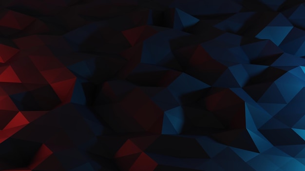 Geometric background triangle texture red blue