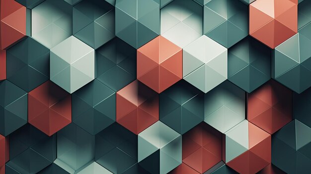 Photo geometric background with 3d cubes top view