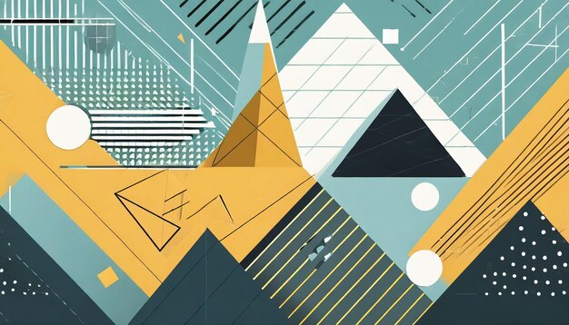 Photo geometric background with abstract shapes