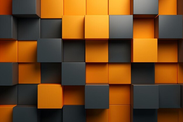 Geometric background with yellow squares