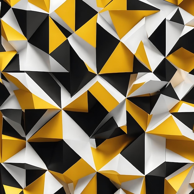 Geometric background yellow and black