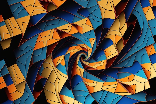 Geometric backgrounds that are abstract mathematical mosaic