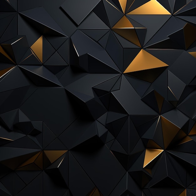 Premium AI Image | geometric black background abstract 4k dark tone ...