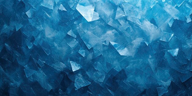 Geometric blue ice texture background