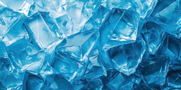 Geometric blue ice texture background