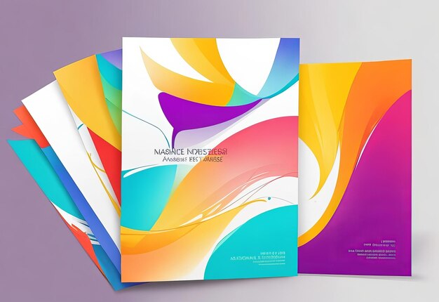 Photo geometric chapes tri fold brochure