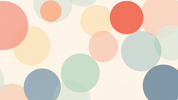 Geometric circles in soft pastel colors form a stylish background