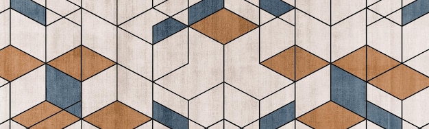 Geometric color block art pattern